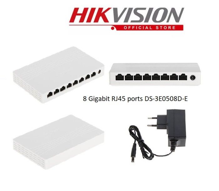 Hikvision 8 Port Switch Model DS-3E0108D-E 8 Port Fast Ethernet Unmanaged Desktop Switch, Hikvision Switch
