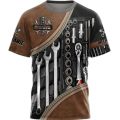 2023 Summer Fashion Men's T-Shirt Name Mechanic 3D Full-body Print Top T-shirt Street Leisure Sports T-shirt.