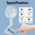 Rechargeable Folding Protable Fan With LED Light.