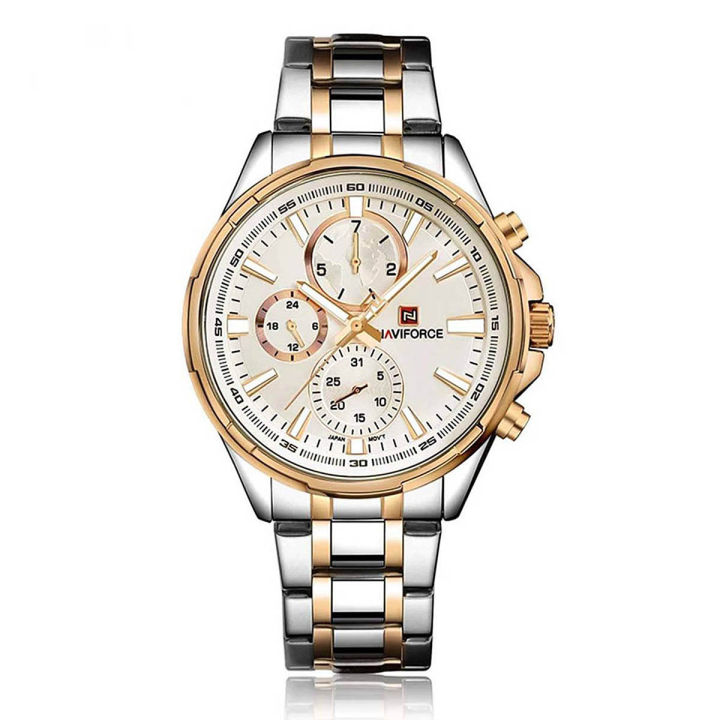 NAVI forCE NF9089 Stainless Steel Watch for Men - Silver