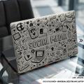 Social Media Seamless Pattern Laptop Stickers & Laptop Skin Waterproof Removable Laptop Sticker (10.5X15.5) - LSKN2358 - Urban Sticker.