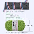 25g Milk Cotton Yarn DIY Hand Knitting 4 Ply Soft Baby Yarn Crochet Handicrafts 80% Long Staple Cotton 20% Milk Fiber 60m/66yd. 