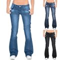 Autumn 2023 Flared Jeans Women Casual Vintage Skinny Low Rise Bell Bottom Mom Jeans Korean Slim Denim Trousers Y2k Pants #T1G.