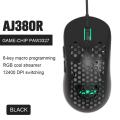 AJAZZ Aj380 New Light Weight Wired Mouse 10000DPI 16000DPI Gaming Mouse Aj380r Hollow-Out Design 6 Keys Adjustable 6 DPI Mice.