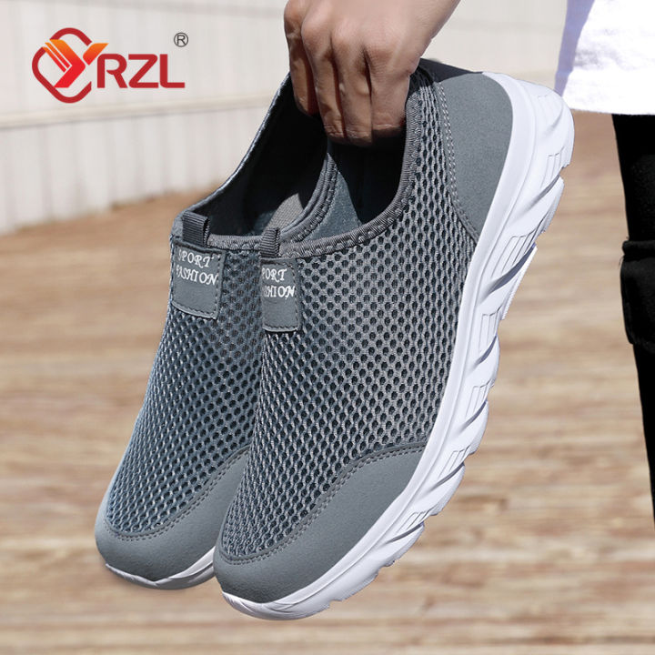 YRZL New Running Shoes for Men Breathable Sports Shoes Light Weight Fashion Summer Breathable Sneakers for Men Plus Size 38-46 KEEMEEUYZO
