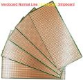 LINE Veroboard Normal Line 14.5×6.5cm Stripboard Vero Board Line Veroboard Single Side For Prototyping Designing Weld Soldering Arduino DIY. 