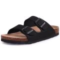 Shevalues Classic Platform Cork Sandals For Women Suede Flats Sandals Summer Outdoor Wear Beach Slippers With Adjustable Buckle. 
