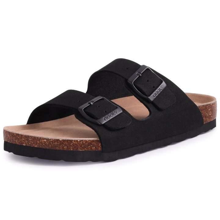 Shevalues%20Classic%20Platform%20Cork%20Sandals%20For%20Women%20Suede%20Flats%20Sandals%20Summer%20Outdoor%20Wear%20Beach%20Slippers%20With%20Adjustable%20Buckle%20-%20Image%207