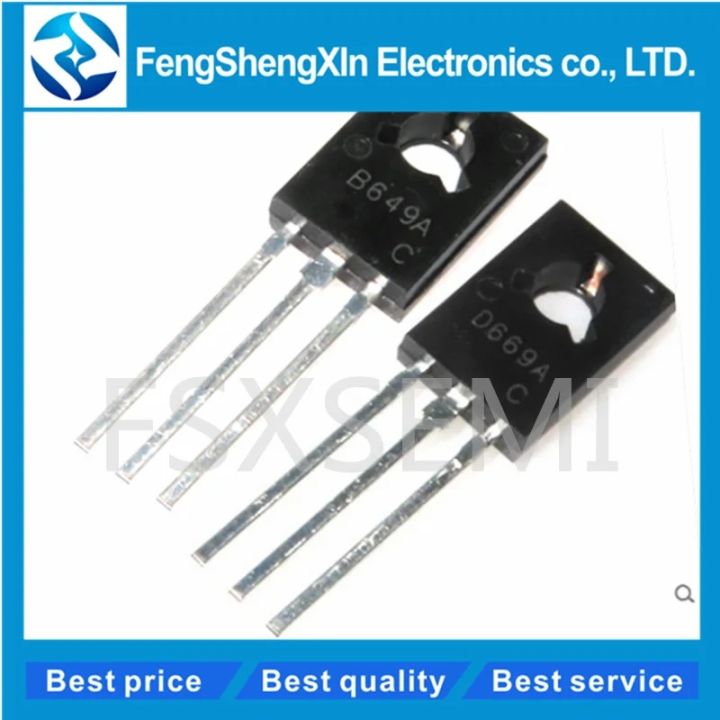 20-Piece TO-126 Transistor Lot – 10x 2SB649A + 10x 2SD669A (PNP/NPN Pair)