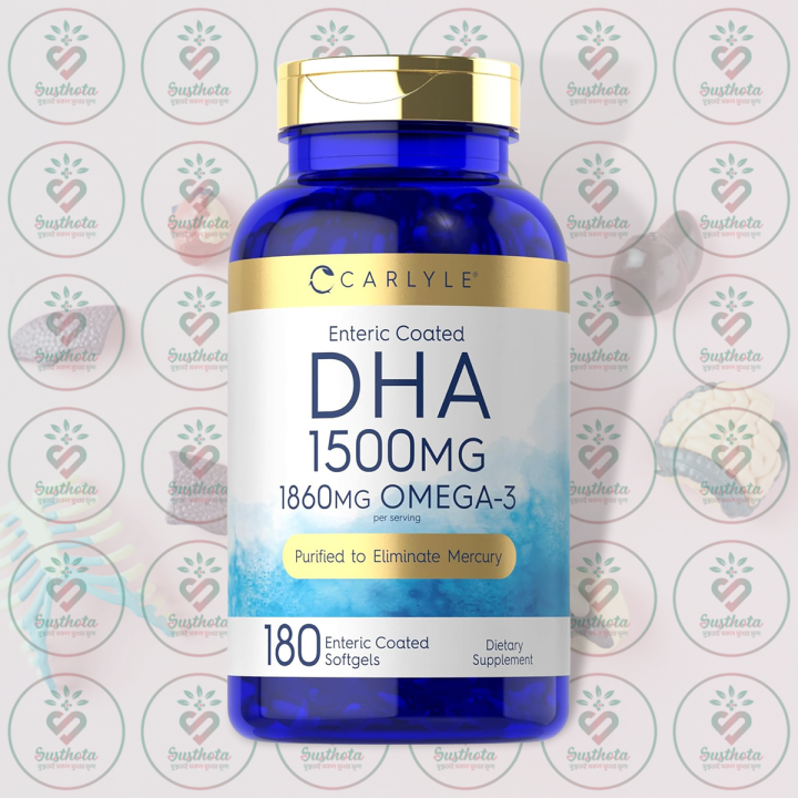 Carlyle Enteric Coated DHA – 1500mg – 180 Softgels – with Omega-3 EPA ...