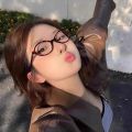 Enacolor Retro Leopard Print Ellipse Frame Glasses, Myopia 0-400 Fashion Glasses, Women Small Face Anti-blue Light Glasses, Computer Anti-radiation Glasses,Unisex Comfort. 