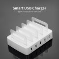 HXSJ QC3.0 40W Smart Charging Station with 4 Ports USB HUB Charging Dock of Universal Compatibility Charging Station Fast Charge for Family and Office Use. 