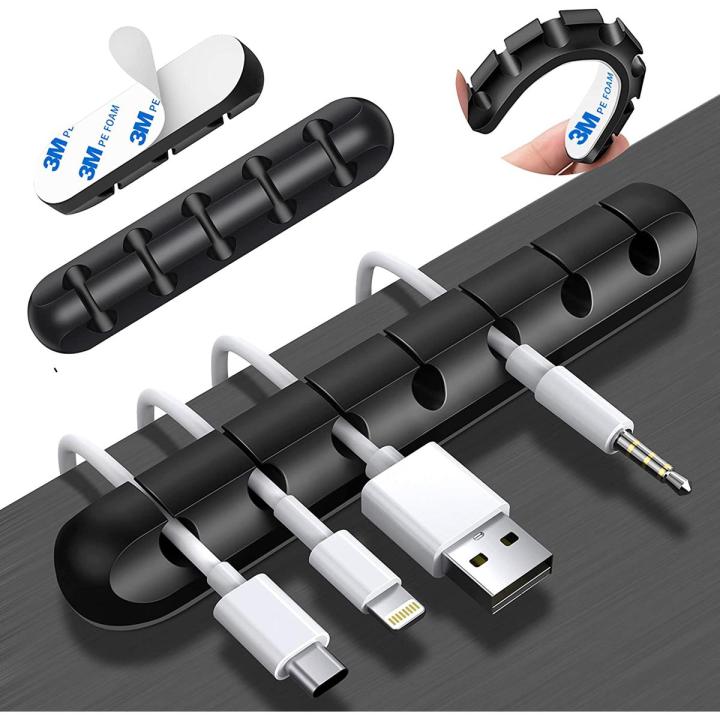 Cable Organizer Silicone USB Winder Desktop Tidy Management Clip Cable Holder For Mouse Headphone Protector Wire Organizer Clamp