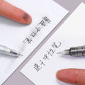 Deli straight liquid rollerball pen student needle tube gel pen 0.5 water-based pen signature pen black pen manufacturers wholesale.
