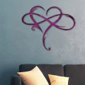 Wall Art Infinity Symbol Large Heart Shaped Steel Sculpture.