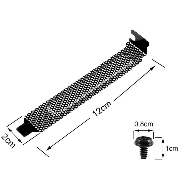 20%20Pieces%20PCI%20Slot%20Cover%20Hard%20Steel%20Dust%20Filter%20Blanking%20Plate,%20Vented%20Slot%20Covers%20for%20Computer%20Cases%20with%2020%20Screws%20-%20Image%204