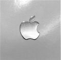 Apple Logo metal Sticker 1 / Premium Rose Gold / Vinyl cut-out, Matte silver 1 pieces.