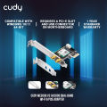 Cudy WE3000 V2 AX3000 Dual-Band Wi-Fi 6 PCIe Adapter - Dual-Band AX3000 Wi-Fi 6 - Bluetooth 5.2 - Intel AX200 WiFi 6 Module -  Compatible with Windows 10/11 64-bit. 