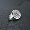 【happy one】The Key of Solomon Rings Stainless Steel The Seal of the Seven Archangels Ring Amulet Male Jewelry.