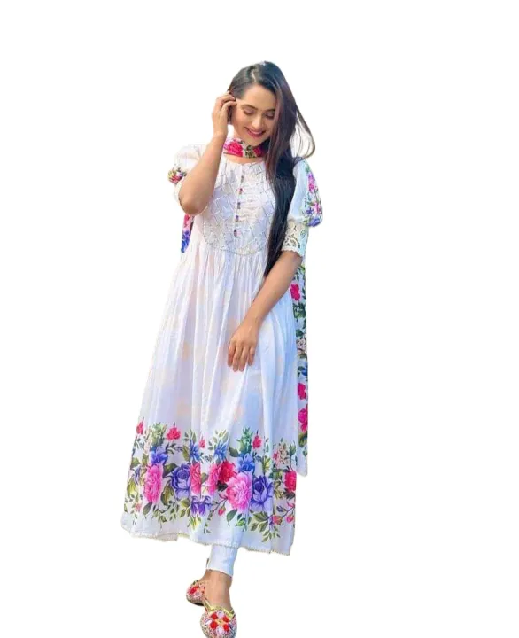 New%20Model%20Beautiful%20Comfortable%20Gown%20Three%20Piece%20Readymade%20Set%20%20%20Screen%20Print%20%20Work%20for%20Women%20-%20Image%203