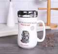 400ml Creative mug gift ceramic mirror cup with cover wonderful coffee cup. 