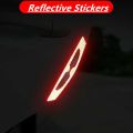 Universal 3D Car Door Edge Anti-Collision Strip Protector Guard Reflective Stickers (4pcs Combo). 