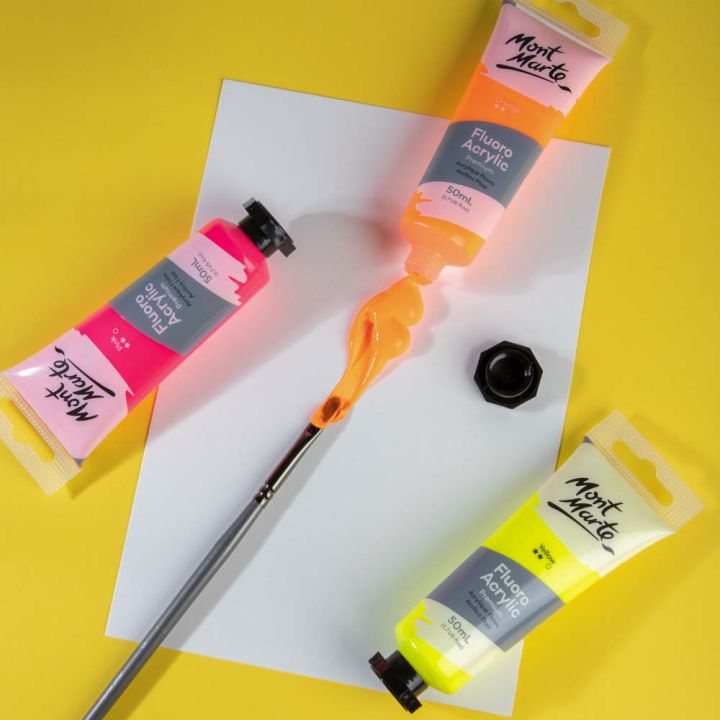 Mont%20Marte%20Fluro%20Acrylic%20Paint%2050ml-Orange%20-%20Image%203