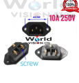 Multi Function (1 Pisce) Electric Bike Socket Computer Rice Cooker Socket Parts 3Pin 10A 250V Power Connector.. 