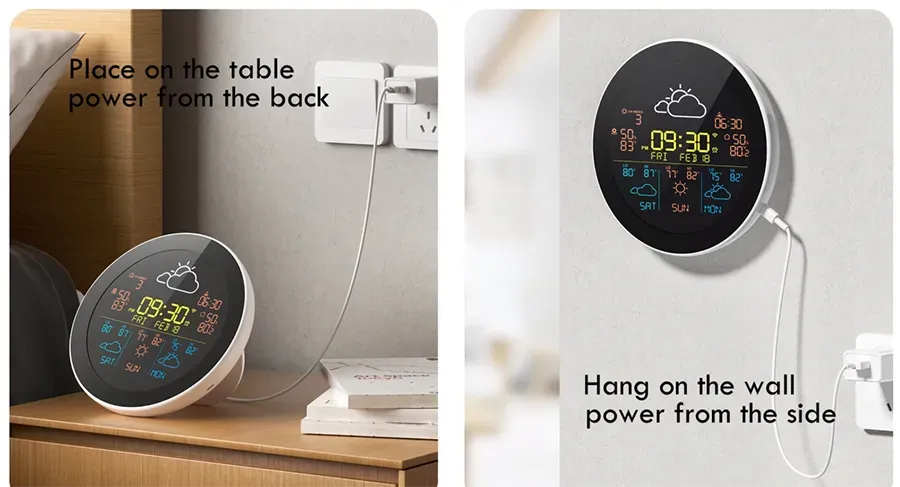 Tuya WiFi Weather Clock 3-Day Weather Forecast Weather Station