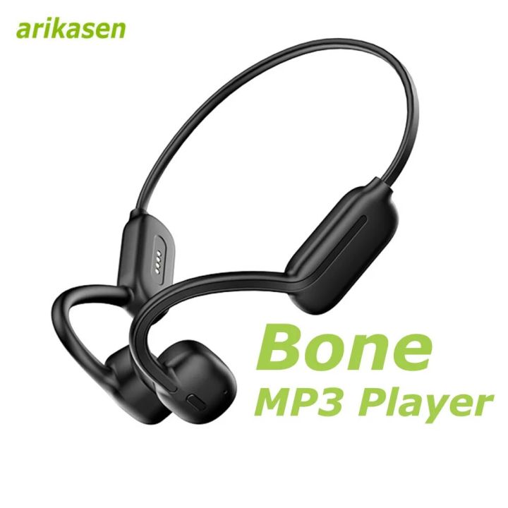 Arikasen Sport MP3 Player Headphone 32GB Bone Conduction Water Resistant Bluetooth Earphones Wireless Headsets with Microphone