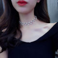 Pearl clavicle chain female Choker neck with simple short section chain female neck jewelry collar necklace - Chain - Necklace For Girls. 