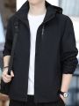 Shell Jacket Men's Coat Autumn 2023 New Korean Style Casual Hooded Outdoor Mountaineering Jacket Men's Jacket Fashion.