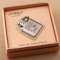 Zorro Z506 The Mystic Nine Opportunity Knocks Copper Nickel Plated Kerosene Lighter Creative Personality Windproof Boyfriend Gift. 