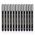 Mobee Different tip size Black Calligraphy Fineliner Brush art marker Pen Set for drawing. 