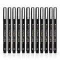 Mobee Different tip size Black Calligraphy Fineliner Brush art marker Pen Set for drawing. 