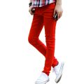 Wholesale 2021 Korean Fashion Casual Show Thin Skinny Jeans Men Red Clothes For Teenagers Pencil Trousers Men's Classic Pants.