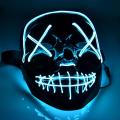 Led Mask Glowing Halloween Mask Neon Skull Scary Mask Party Festival Brithday New Year Gift Mascara Light Up Cosplay Costume.