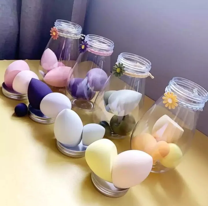 6pcs%20Beauty%20Blender%20Sponge/%20Makeup%20Sponge%20Blending%20Puff%20Flawless%20Powder%20Smooth%20Beauty%20Sponge%20Floral%20Jar%20Set%20-%20Beauty%20Blender%20-%20Image%203
