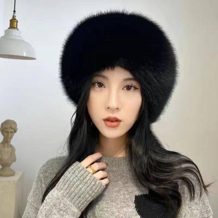 Insulated%20Hat%20Warm%20Round%20Top%20Faux%20Hat%20Thickened%20Flat%20Top%20Winter%20Hat%20for%20Winter%20Wear%20Outdoor%20Activities%20Cold%20Weather%20Skiing%20-%20Image%207