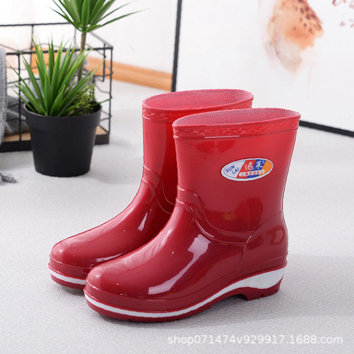 Xunlai%20fashion%20medium%20water%20shoes%20for%20women,%20pastoral%20summer,%20fruit%20green%20rubber%20shoes,%20kitchen%20anti-slip%20water%20boots,%20mother%20shoes,%20labor%20protection%20shoes%20for%20women%20-%20Image%203