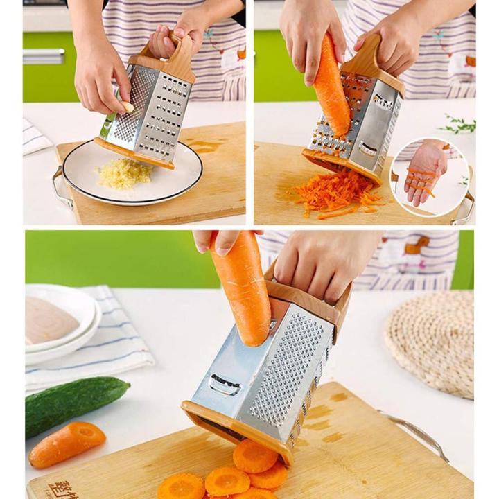 6 in 1 Potato Cutter/Manual Peeler Fruit Vegetable Chopper/Vegetable Grater Slicer Cutter/Vaji Cutter-Stainless Steel
