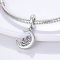 925 Sterling Silver Charms Beads Lovely Cat Pets Dangle Love Heart Charm Clip Stopper Fit Pandora Bracelet Necklace DIY Jewelry. 