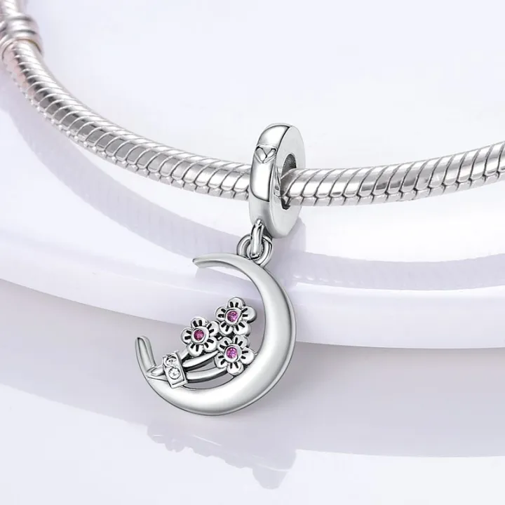 925%20Sterling%20Silver%20Charms%20Beads%20Lovely%20Cat%20Pets%20Dangle%20Love%20Heart%20Charm%20Clip%20Stopper%20Fit%20Pandora%20Bracelet%20Necklace%20DIY%20Jewelry%20-%20Image%203