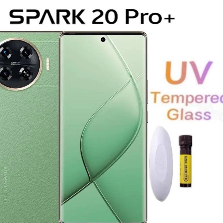 One minute UV Light Adhesive Tempered Glass Screen Protector for Tecno Spark 20 Pro Plus