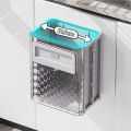 1 Piece Hanging Kitchen Trash Can Garbage Bin Gray Plastic Cabinet Waste Bin Kitchen Compost Can Garbage Can.
