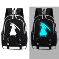 Anime Bleach Ichigo Kuro USB Port Backpack Luminous Book Bag Rucksack Student School Bag For Boys Girls Kids Travel Mochila. 