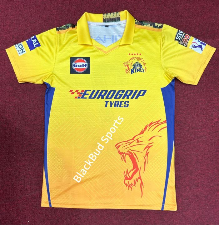 Chennai%20Super%20Kings%20Jersey%202024%20Premium%20Quality%20Short%20Sleeves%20Honeycomb%20Fabric%20-%20Image%202