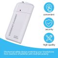 Universal Portable USB Emergency 2 AA Battery Extender Charger Power Bank Supply Box White for Iphone Mobile Phone MP3 MP4 5w. 