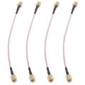 4pcs 6.5 inch Length SMA Male to SMA Male Connector Pigtail Cable.
