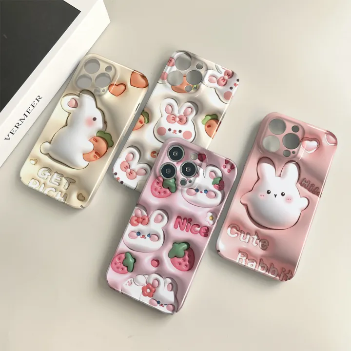 Jizetin%20for%20Realme%208%205G%20Back%20Cover%20Cute%20White%20Rabbit%20Luxury%20Slim%20Hard%20Crashproof%20Mobile%20Phone%20Case%20For%20Boys%20Girls%20-%20Image%203